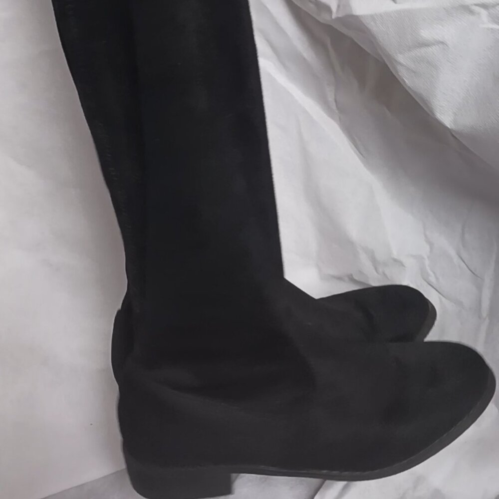 Black knee hight Flats 10